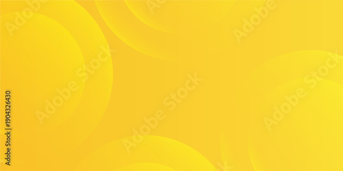 Abstract Bright Yellow Gradient Background with Soft Overlapping Circular Curves and Minimalist Sunburst Effect