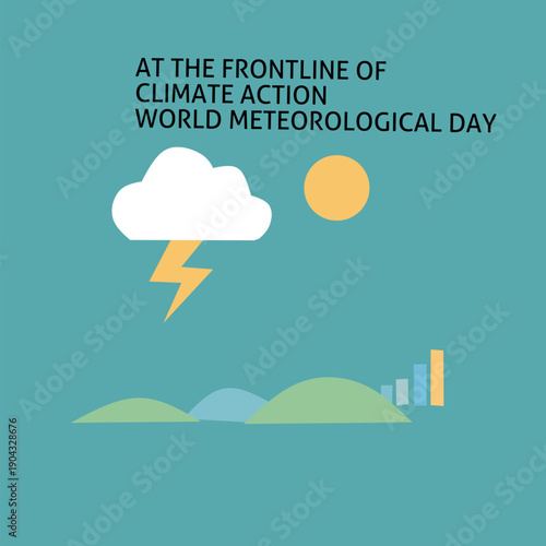 World Meteorological Day Vector Illustration Concept