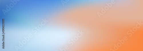 Sunset gradation, blending from rose and pink color to cool blue tones.