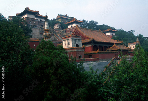 Buddhist temple on Mount Emei (Emei Shan) UNESCO World Heritage Site. 3099 m. One of four sacred mountains in China.