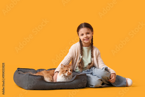 Cute little girl with fluff...
