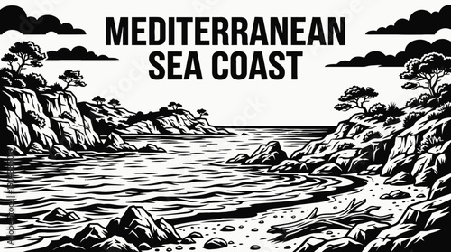 Mediterranean Sea Coast Sea Beach Coastal Landscape Scenic Nature Travel Tourism Destination Geography Seascape Shoreline Water Horizon Outdoor Vacation Paradise Natural Attraction Europe