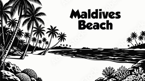 Maldives Beach Sea Beach Coastal Landscape Scenic Nature Travel Tourism Destination Geography Seascape Shoreline Ocean Water Horizon Outdoor Vacation Paradise Natural Attraction Tropical Island