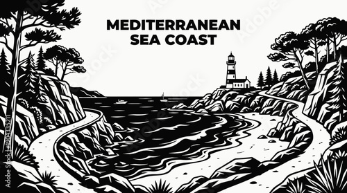 Mediterranean Sea Coast Sea Beach Coastal Landscape Scenic Nature Travel Tourism Destination Geography Seascape Shoreline Water Horizon Outdoor Vacation Paradise Natural Attraction Europe