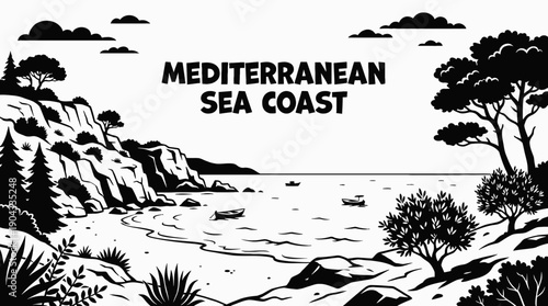 Mediterranean Sea Coast Sea Beach Coastal Landscape Scenic Nature Travel Tourism Destination Geography Seascape Shoreline Water Horizon Outdoor Vacation Paradise Natural Attraction Europe