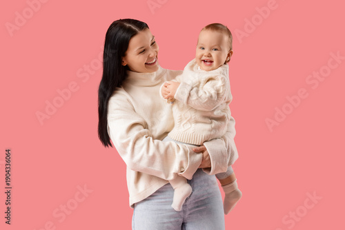 Young mother and her little...