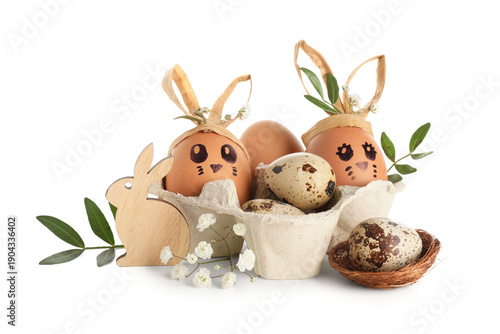 Tray with creative Easter e...