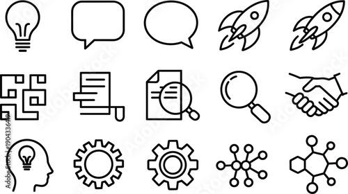 Set of flat business icons including team groups, organizational hierarchy charts, and leadership structures, isolated on white background for management.