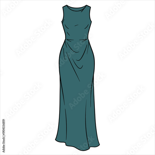 Silk dress illustration vector art