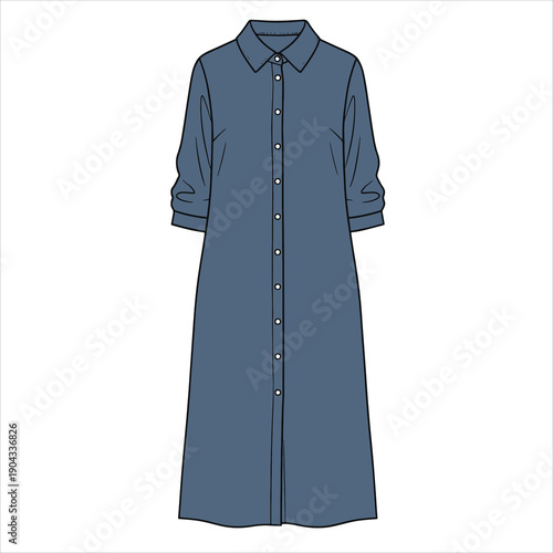 Shirt dress illustration vector art