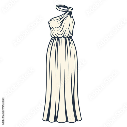 Toga dress illustration vector