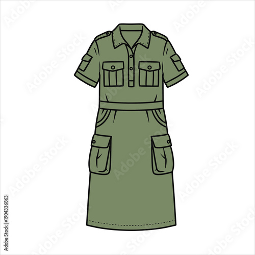 Tulle dress illustration vector 