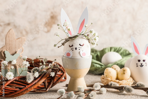 Holder of creative Easter e...