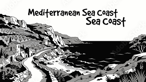 Mediterranean Sea Coast Sea Beach Coastal Landscape Scenic Nature Travel Tourism Destination Geography Seascape Shoreline Water Horizon Outdoor Vacation Paradise Natural Attraction Europe