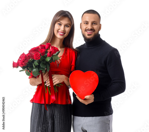 Beautiful young couple with...