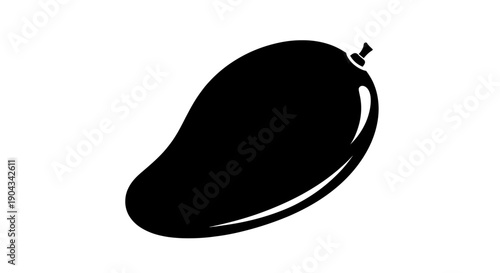 Black Mango Silhouette Icon