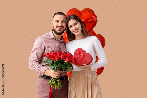 Beautiful young couple with...
