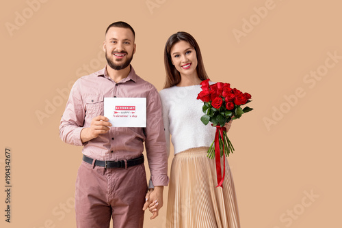 Beautiful young couple with...