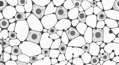 A modern illustration of cellular structure evokes scientific curiosity, ideal for educational content.