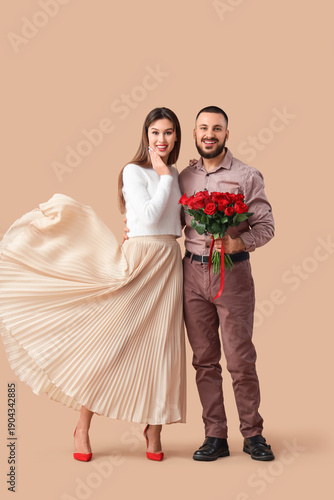 Beautiful young couple with...