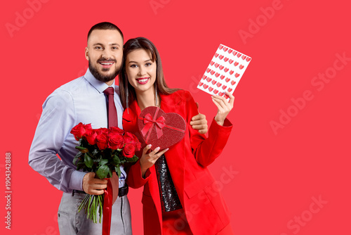 Beautiful young couple with...