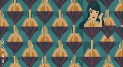 A vibrant composition of geometric shapes evokes creativity and modernity, perfect for design projects.