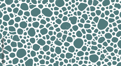 A modern, minimalist design with teal shapes on white background, perfect for creative projects and branding.