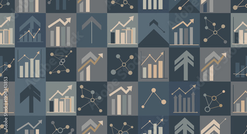 A modern graphic showcasing upward trends, ideal for conveying success and progress in business presentations.