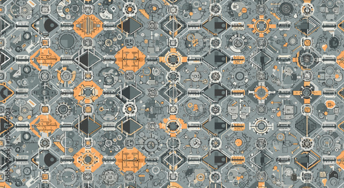 An astronaut in space suit works diligently on a space station, evoking a sense of exploration and innovation ideal for science and technology themes.