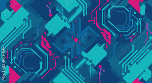 A vibrant circuit board illustration evokes innovation and connectivity, perfect for technology-themed content.