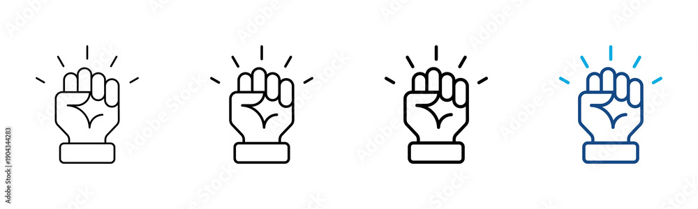 Fototapeta premium Motivation Icon Different Style Outline Collection Set Vector Illustration