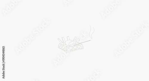 A serene scene depicting hari suci nyepi celebrations on tahun baru saka with a traditional torch and offerings against a clean white background with a peaceful mood.