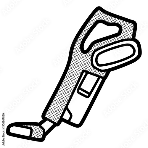 battery handheld vacuum cleaner vector, adjustable lines