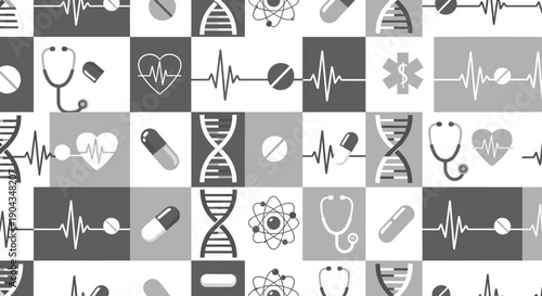 A modern, minimalist design evoking health monitoring and medical technology, ideal for healthcare websites and apps.