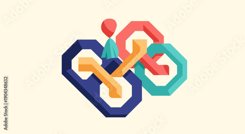 A dynamic group of professionals working together in a modern office setting, ideal for business success imagery.