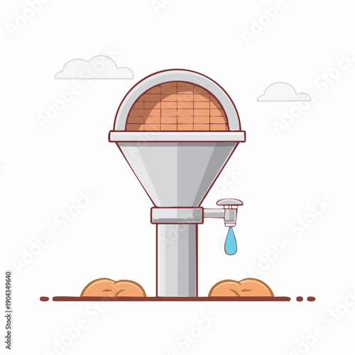 Decorative Outdoor Water Fountain for Thirst Quenching in a Garden Setting