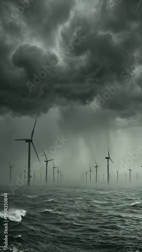 Turbulence Strikes Offshore Wind Farm During Storm