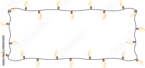 Single Glowing Christmas Light Bulb Vector Icon Isolated on White for Holiday Design