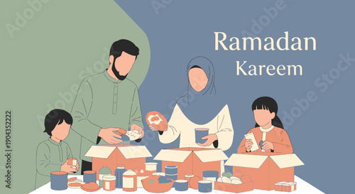 Family gathering for iftar during Ramadan.