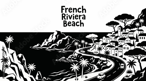 French Riviera Beach Sea Beach Coastal Landscape Scenic Nature Travel Tourism Destination Geography Seascape Shoreline Water Horizon Outdoor Vacation Paradise Natural Attraction Mediterranean