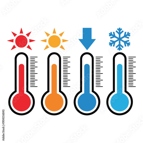 Temperature comparison with weather icons