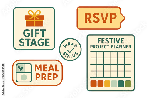 Holiday planning tools for event preparation and organization during festive season in a home office setup