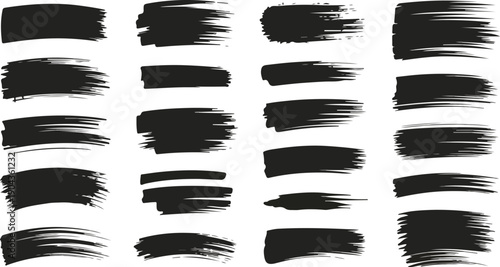 Abstract black ink brush strokes a versatile collection of hand-drawn grunge textures for graphic design backgrounds and artistic overlays