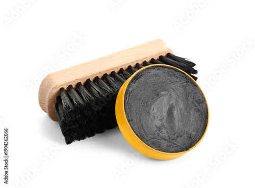 Shoe polish with brush on w...