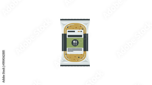Convenient Food Pouch Package Isolated on White Background Stock Photo