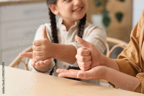 Mother with her little daug...