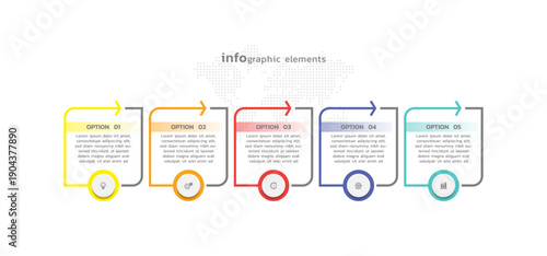 Presentation business abstract background infographic template colorful