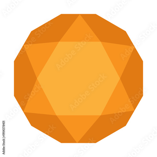 Gemstone Vector Flat Icon Design
