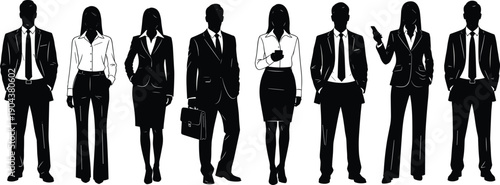 Vector silhouette set of circus performers and acrobats walking on tightropes with balancing poles isolated on white background for entertainment and theater arts design.