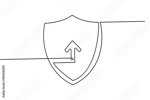 Free Download Upload icon in continuous one line drawing and minimalist style isolate outline vector illustration - GFXLoad